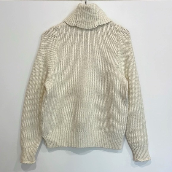 Madewell Varick Merino Wool Alpaca Turtleneck Sweater Size S Heavy Crochet Knit - Picture 8 of 14